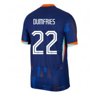 Niederlande Denzel Dumfries #22 Fußballbekleidung Auswärtstrikot EM 2024 Kurzarm